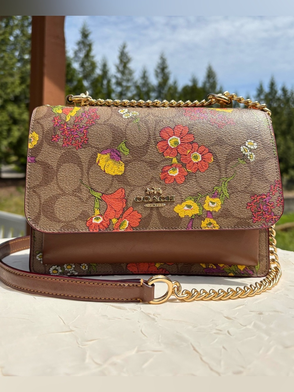 COACH Klare Crossbody Bag
In Signature Canvas With Floral Print CR164